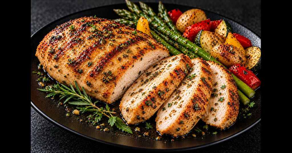 Poitrine de poulet grillé fines herbes