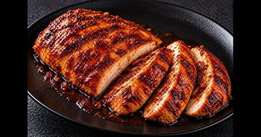 Poitrine de poulet marinée BBQ