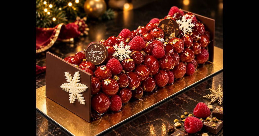 Bûche ( la signature framboise) 6 pouces