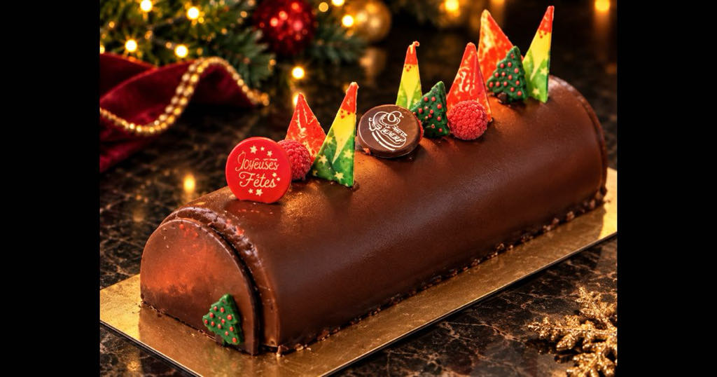 Bûche (la choco-framboise) sans lactose/sans gluten   6 pouces
