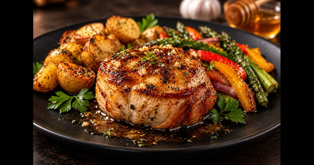 Tournedos de poulet miel et ail