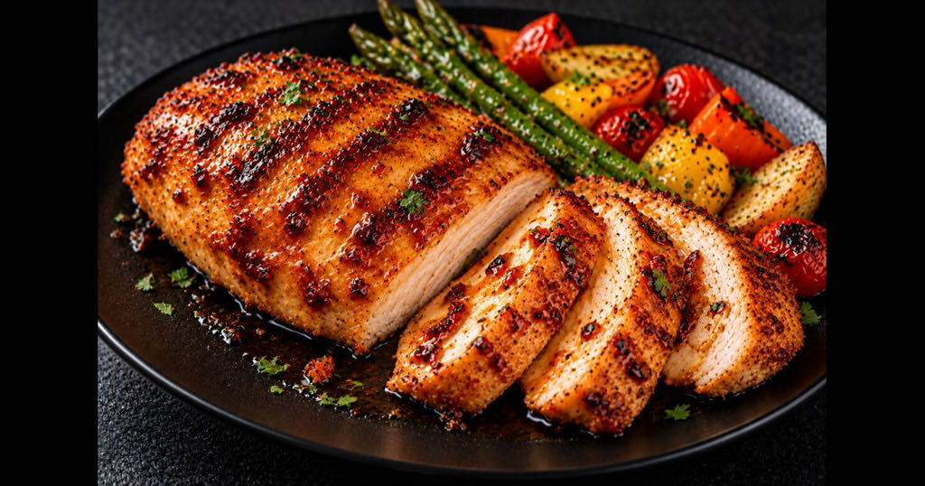 Poitrine de poulet grillé érable chipotle